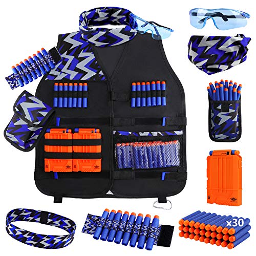 Taktische Weste Jacke Set für Nerf Guns N-Strike Elite Serie Tactical Vest Kit Nerf Zubehör Set für Kinder Jungen Mädchen