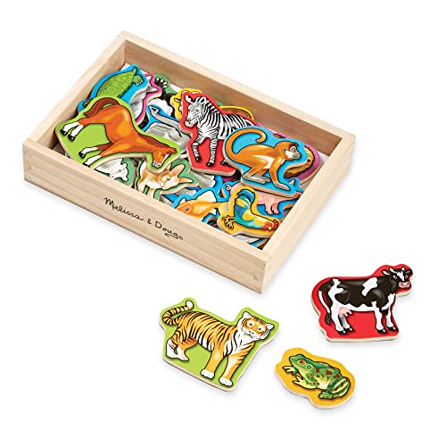 Melissa and Doug Magnete Tiere Holz | Magnete Kinder | Magnettiere für Magnettafel & Kühlschrankmagnete | Magnet Spielzeug | Geschenk 2 Jahre Mädchen Jungen | Magnetspiel ab 2 3 4