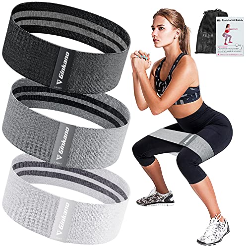 Haquno Resistance Bands, 3pcs Fitnessbänder Hip Widerstandsbänder Set mit starker Dehnbarkeit, 3 Zugkraftstärken rutschfeste Trainingsband, für Hüfte Beine Pilates Yoga Krafttraining