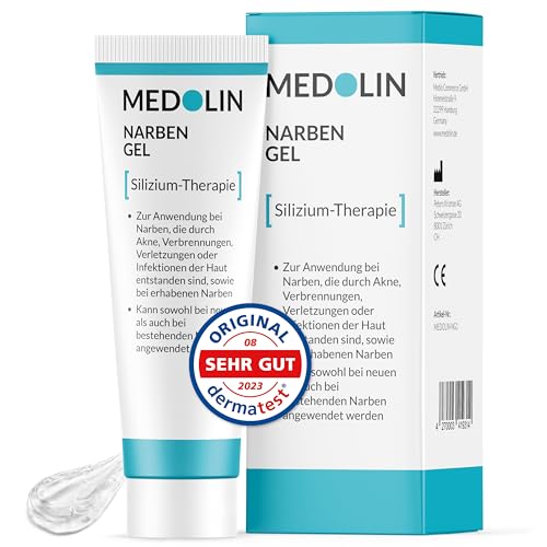 Medolin® Narbensalbe - Reduziert die Sichtbarkeit von Narben - Zertifiziertes Narbengel in der EU - Vielfältige & einfache Anwendung, 19 g