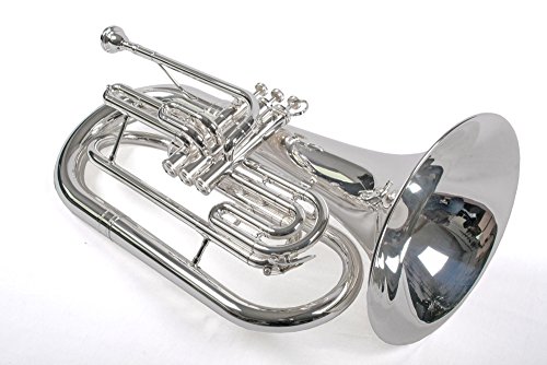 Karl Glaser Marching Bariton in B, Basstrompete, versilbert, Edelstahl Ventile