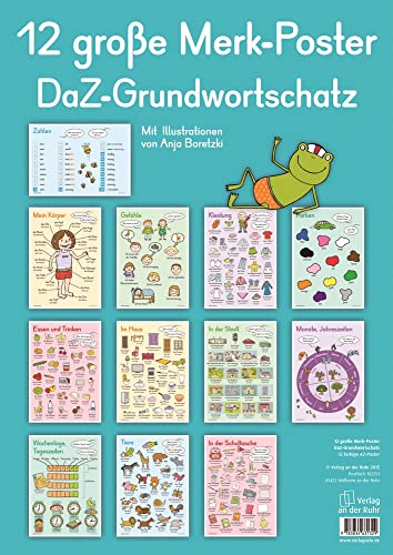 12 große Merk-Poster DaZ-Grundwortschatz