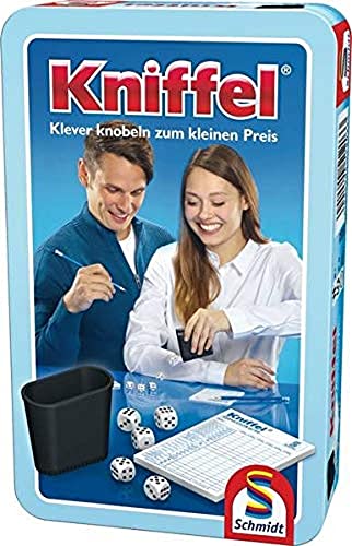 Schmidt Spiele 51203 Kniffel, Bring Mich mit Spiel in der Metalldose, bunt