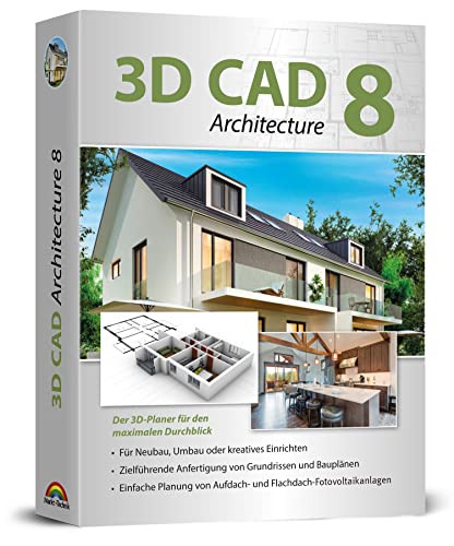 3D CAD 8 Architecture 2D / 3D Architektur für Hausplaner, Grundrisse, Wohnungen für Windows 11, 10, 8., 7