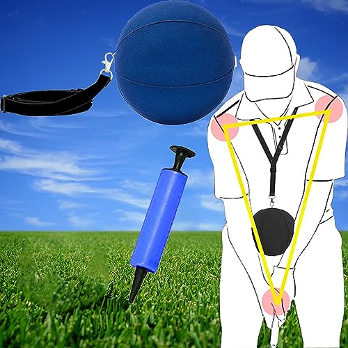 SUQ Golfschwung-Trainingshilfe, Übungsbälle, Golfball-Schlagball, Intelligenter Einstellbarer Assist-Ball, Haltungskorrektur, Training, Intelligente Armbewegung, Swing Trainingshilfe(Blau)