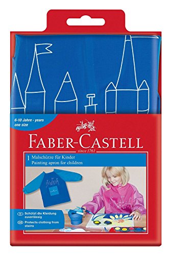 Faber-Castell 201203 - Kinder Malschürze, blau, Einheitsgröße, 1 Stück