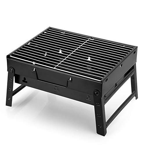 AGM Holzkohlegrill Picknickgrill Edelstahl Kleiner Grill Portable Campinggrill Abnehmbare BBQ Grills für Outdoor Garten Party