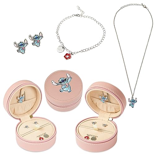 Disney Lilo und Stitch Schmuckset, Mickey & Minnie Mouse Armband Halsband Schmuckkästchen - Mädchen Geschenke (Schmuckset)