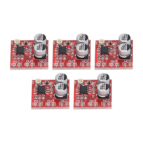 5 Stück DC4V‑12V Mikrofonverstärker Modul LM386 Verstärker Platine mit Einstellbarer Verstärkung für Elektretmikrofon