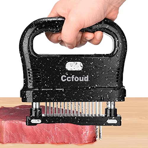 Ccfoud Fleischklopfer, Fleischzartmacher Meat tenderizer 48 Edelstahl Ultra Sharp Nadel Klingen Tenderizers, Manuelle Küche Kochwerkzeug für Steak Rindfleisch Huhn Schweinefleisch