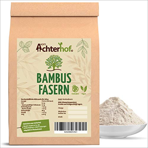 Bambusfasern Low Carb | 1 KG | Kontrollierte Qualität | Low Carb Mehl | Bambusfasermehl | Ballaststoffmehl | direkt vom Achterhof