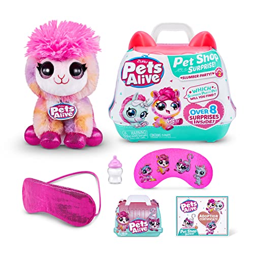 Pets Alive Pet Shop Surprise - Spielset Tierhandlung Serie 2 Pyjamaparty Lama (elektronisches Plüschtier)