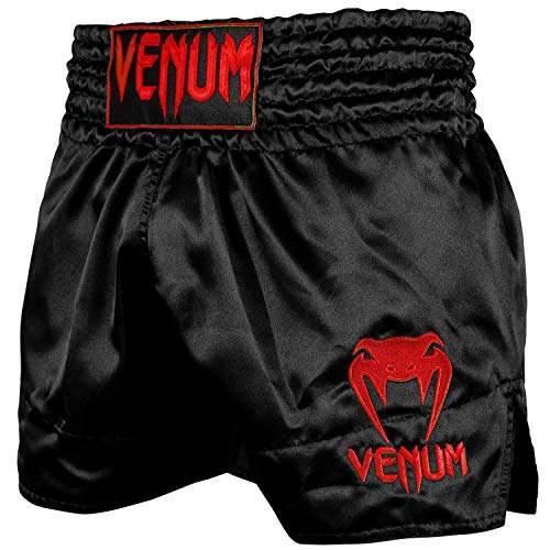 Venum Classic Thaibox Shorts, Schwarz/Rot, L