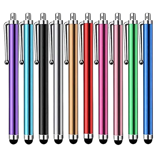 Stylus Pen [10er Pack] Universelle kapazitive Touchscreen-Stifte für Tablets, iPad Mini, iPad Pro, iPad Air, Smartphones, Samsung Galaxy - Mehrere Farben