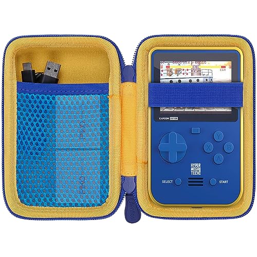 Aenllosi Harte Tasche kompatibel mit Blaze Capcom Super Pocket Gaming Handheld Konsole, Netztasche für USB Kabel & Evercade Cartridges (nur Tasche) (für Capcom)