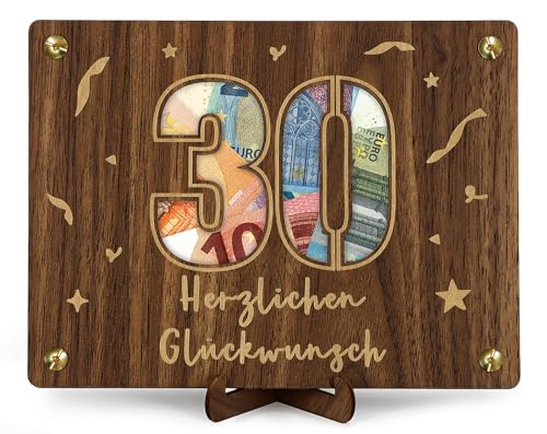 Giftota Geldgeschenk 30 Geburtstag, Geschenke zum 30. Geburtstag Mann Frau, Geldgeschenke Verpackung mit Geburtstagskarte