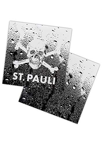 FC St. Pauli Fliesenaufkleber Totenkopf, Aufkleber 2er Set - Plus Aufkleber Fans gegen Rechts