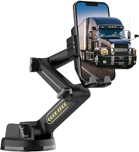 RUIFUO Lastkraftwagen handyhalterung Auto Truck Heavy Duty Handyhalter für LKW Armaturenbrett Windschutzscheibe 16,9 Zoll Langer Arm, Super Saugnapf & stabil, Kompatibel mit iPhone & Samsung