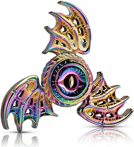 Dragon Wing Fidget Spinner Hand Spielzeug Kid Erwachsene, Regenbogen Metall Fidget Spielzeug Heavy Duty Fidget Ball Anti-Angst Stress Entlasten Spinner Geburtstagsgeschenk für Jungen Männer