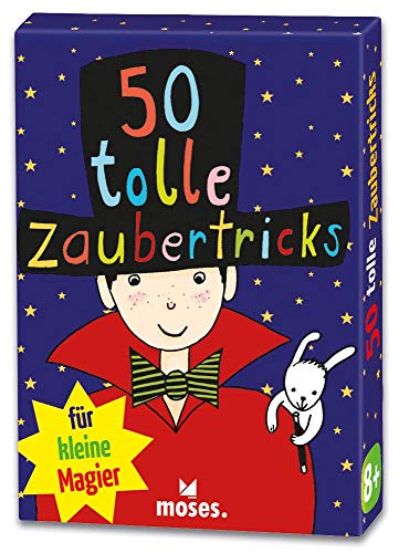 Moses 42777699 50 tolle Zaubertricks für kleine Magier | Kinderbeschäftigung | Kartenset, White