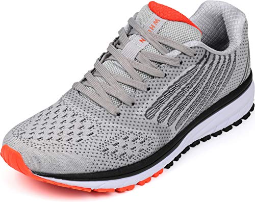 WHITIN Herren Turnschuhe Damen Turnschuhe Laufschuhe Frauen Walkingschuhe Sneakers Hallenschuhe rutschfest Joggingschuhe Sportschuhe Fitness Schuhe Hellgrau Größe 41