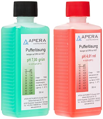 Apera Instruments pH Kalibrierlösung Set 4.01/7.00 je 250ml, Pufferlösung Set