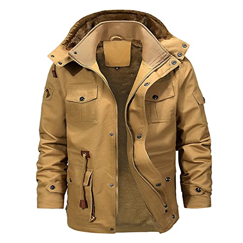 SRZYMJ Mantel Herren Winter Lang Dicker Übergangsmantel Wintermantel Parka Übergangsjacke Leicht Freizeitjacke Outdoorjacke Xxl Funktionsjacke Leicht Softshelljacke Sweatjacke Steppjacke Fleecejacke