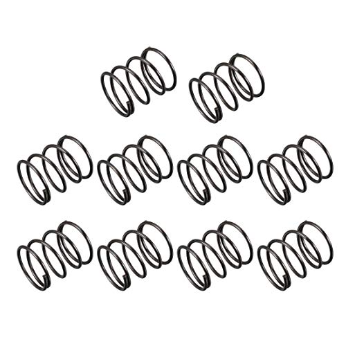 sourcing map 10Stk. Druckfeder Federstahl Spannfeder 1,2mm Drahtdmr. 17mm Außendmr. 20mm freie Länge schwarz