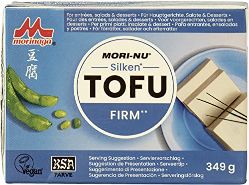 MORI-NU Tofu, hart, aus Sojabohnen, vegan, koscher, glutenfrei (12 x 340 g)