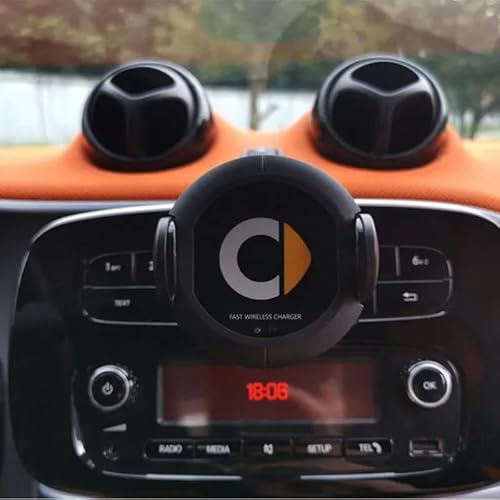 10-W-Auto-Handyhalterung für Smart 451 453 Fortwo Forfour, schnelle kabellose Lade-Navigationshalterung, Infrarot-Sensor, automatische Schnellladung,453 Radio Type