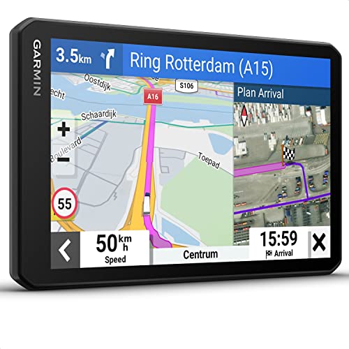 Garmin dēzl LGV 710 MT-D EU – LKW-Navigationsgerät mit 7“ (17,7 cm) Farbdisplay, vorinstallierten Karten (46 Länder), fahrzeugspezifischem Routing, Echtzeitdienste & Zielorte mit Satellitenbildern