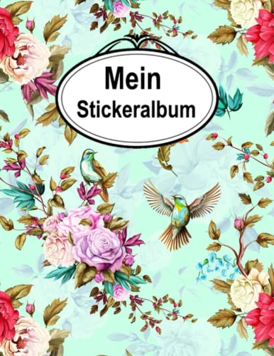 Stickeralbum: Vögel Stickeralbum leer zum sammeln von Stickern/Geschenke für Jungen und Mädchen.