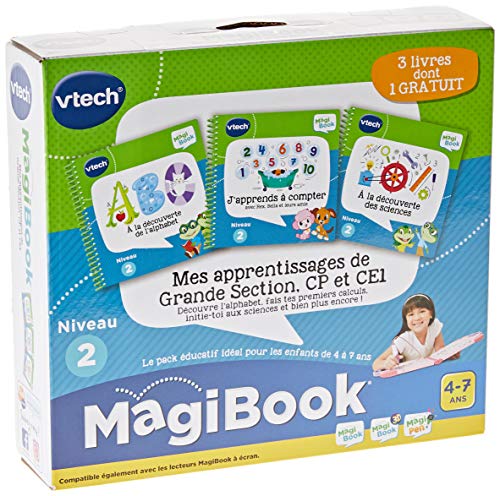 VTech 80-489005 MES APPRENTISSAGES DE GDE Section, CP & CE1 Magibook – Lernbuch, Mehrfarbig