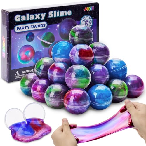 JOYIN Slime Kit(Grün), 24 Pack Galaxy Slime Ball Partygeschenke –Fluffy, Nicht klebrig, schmutzfrei, streßabbauend, Schleim Kits für Mädchen und Jungen – Kindergeburtstag Mitgebsel Set