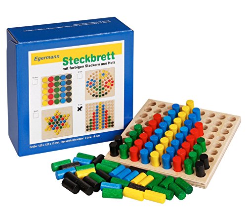 Egermann EH221/231 - Steckspielbrett Holzsteckspiel Reihe, Kleinkindspielzeug