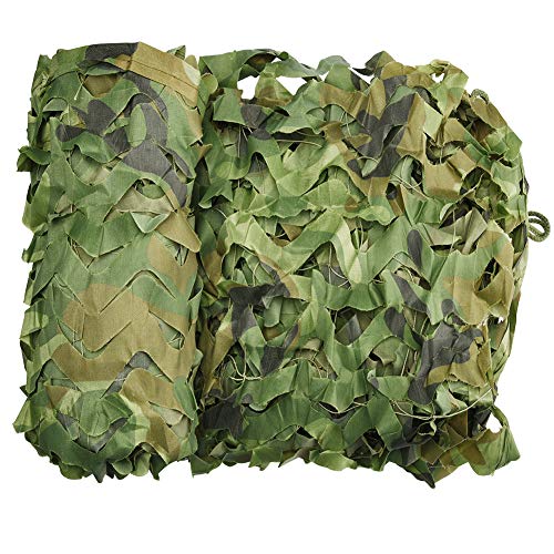 Wilxaw Tarnnetz 3 x 6M, Tarnnetz Bundeswehr Army Camo Tarnung Net Armeegrün Tarnnetz Sichtschutz, Dauerhaft Tarnung Netz Sonnenschutz Camouflage Netz für Haus Jagd Woodland Garten Camping