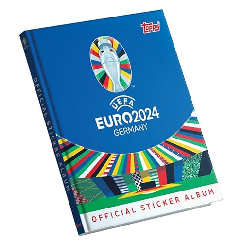 Topps Official EURO 2024 Sticker Collection - Hardcover Album - das Premium EURO 2024 Sticker Album hat 88 Seiten in einem Hardcover Album.