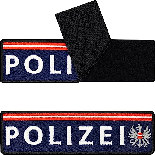 Polizei Patches Klett Tactical Morale Patches Klett Österreich | Klett Patch Police hook and loop Patch Velkro, Klett Patch Polizei, Patch mit Klettverschluss | 125x35mm