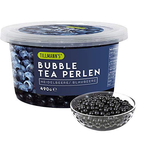 Bubble Tea Perlen Heidelbeere/Blaubeere | 490g Popping Boba Fruchtperlen für Bubble Tea | 100% gelatine- & glutenfrei | mit echtem Fruchtsaft