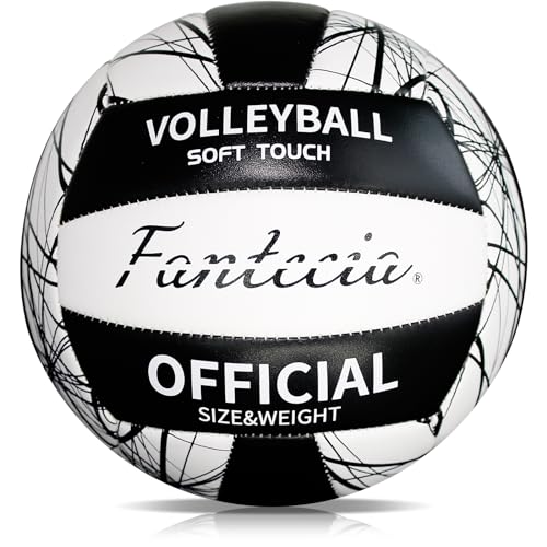 Fantecia Volleyball Offizielle Größe 5 für Spiele im Freien, Weiche Beachvolleyballer für Jugendliche Erwachsene, Anfängertraining Volleyball