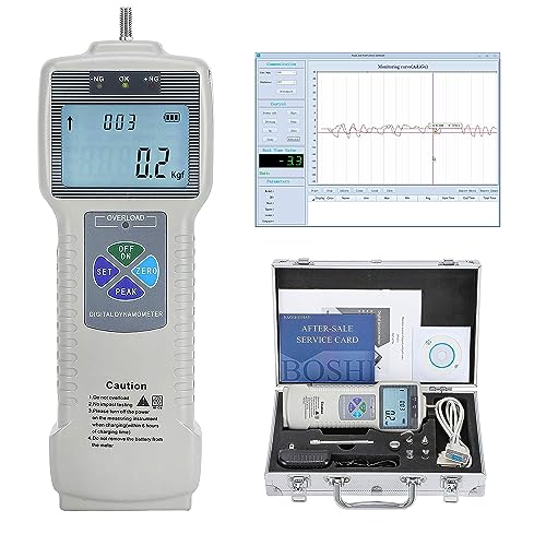 BAOSHISHAN Digitaler Kraftmesser Push-Pull-Messgerät-Tester mit USB-RS232-Schnittstelle LCD-Kraftmessinstrumenten Schubmesser für Laborkrafttest Zerstörungsprüfung ZP (50N)