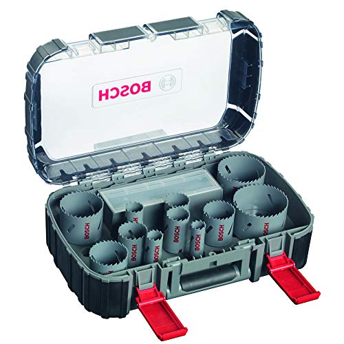 Bosch Accessories Bosch Professional 17-teiliges HSS Bimetall Lochsägen Set (für Metall, Aluminium, rostfreiem Edelstahl, Kunststoffen und Holz, Ø 20–68/76 mm, Zubehör Bohrmaschine)