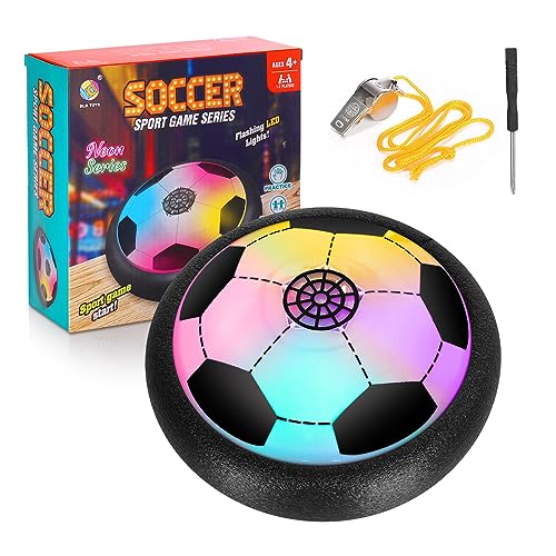 LED Hover Football, Indoor Football Toy for Boys Girls 3 4 5 6 7 Year Old, Air Power Soccer Ball, Football Gifts for Boys