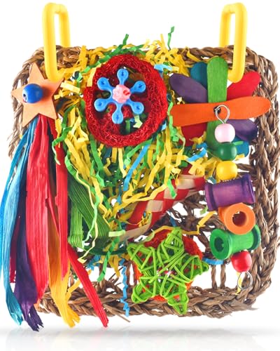 Vogelspielzeug, ERKOON Nymphensittich Futter Wellensittich Spielzeug Bird Feeder Toy for Parakeets Papagei Kauspielzeug,Vögel Am Käfig Installieren Können für Alle Papageien & Vogel