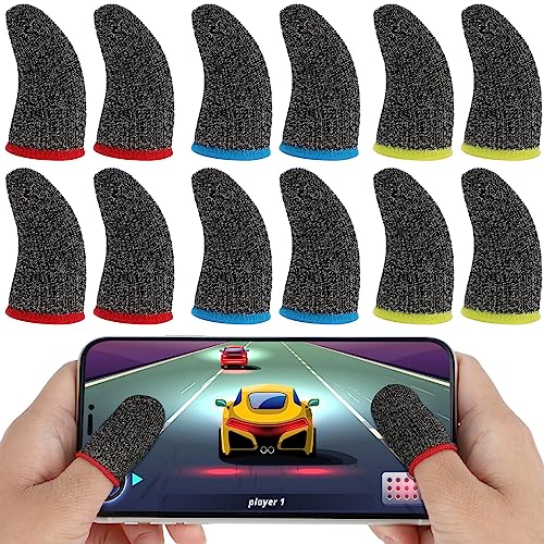 Ouligay 30 Stück Finger Sleeves Thumb Sleeve for Gaming Fingerschutz Finger Handschuhe Mobile Gaming Finger Sleeve Daumenhülsen Fingerabdeckung für Touchscreen Spiel Mobile