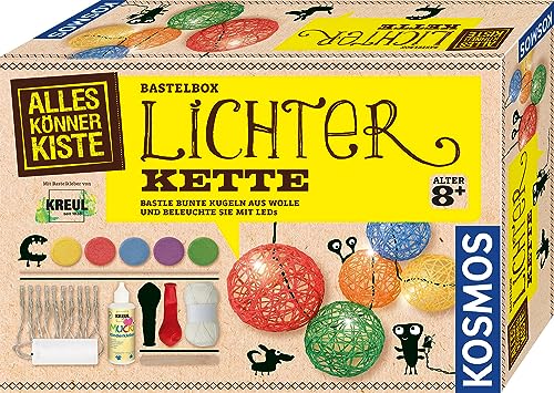 Kosmos 604288 AllesKönnerKiste Lichterkette zum Selbermachen, DIY-Bastelset für Mädchen und Jungen ab 8 Jahren, Geschenk-Set für den Kindergeburtstag, Basteln für Kinder