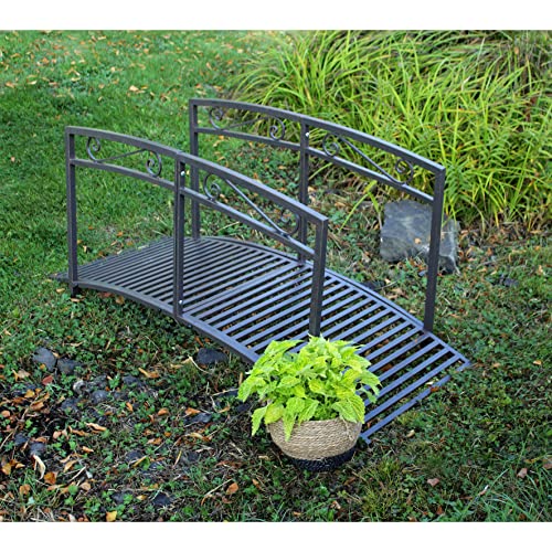 Goldbach Metall-Gartenbrücke Bardolino, 160 x 64 x 73 cm, Dunkelbraun