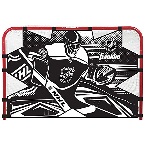 Franklin Sports NHL Schießziel – Shooter Tutor Tor Praxis Street Hockey Netz Torwart Zielscheibe – Offizielle Größe Ziel – 182,9 x 121,9 cm, weiß/schwarz, 72"