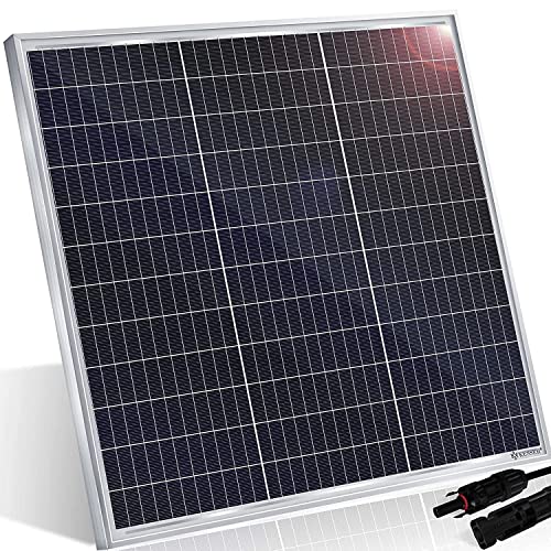 KESSER® Solarpanel Monokristallin Solarmodul Solarpanel - 100W 18 V für 12 V Batterien, Photovoltaik - Solarzelle Solaranlage PV-Anlage Solar für Wohnwagen, Camping, Balkon, Gartenhäuser