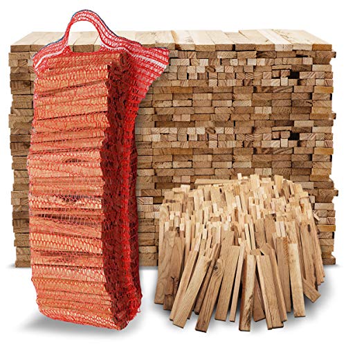 Aleko Parkett Premium 28 kg Brennholz - Anzünder aus Eichenholz, Bio Kaminanzünder, für Grill, Kamin, Ofen - perfekter Grillanzünder, getrocknetes und unbehandeltes Anmachholz